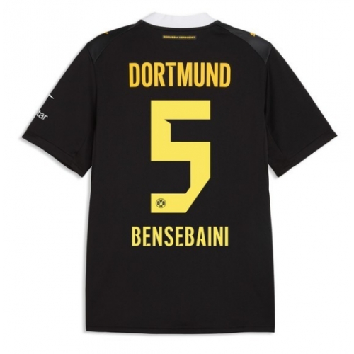 Borussia Dortmund Ramy Bensebaini #5 Maglia Gara Trasferta Repliche 2026-27 Maniche Corte Borussia Dortmund Ramy Bensebaini #5 Maglia Gara Trasferta Repliche 2026-27 Maniche Corte